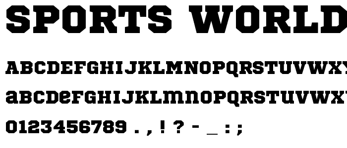 Sports World font